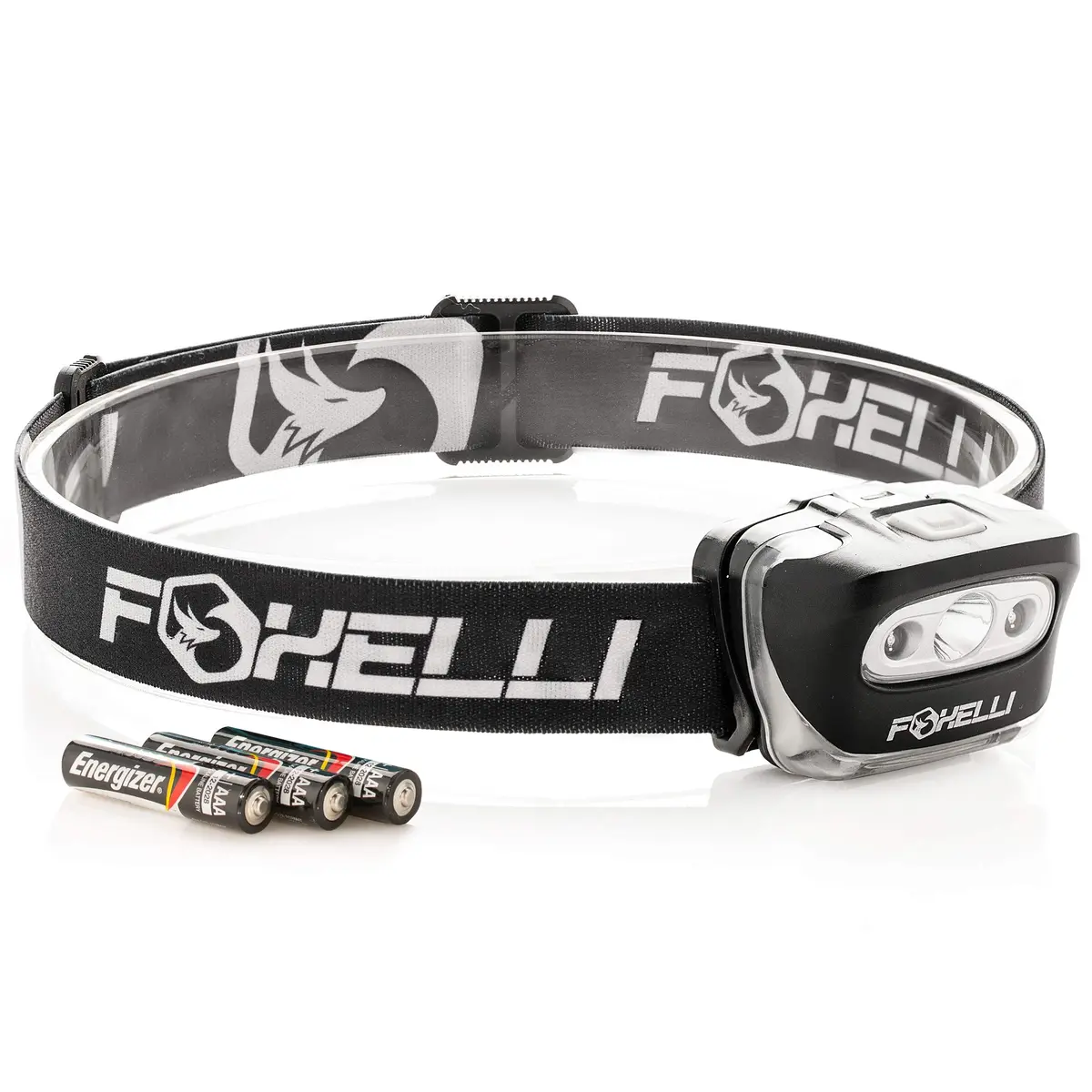 Foxelli MX20 LED Headlamp 165 Lumens (3.2 oz / 90.7 g) | Bright White & Red Light for Camping, Hiking, Running - view 7