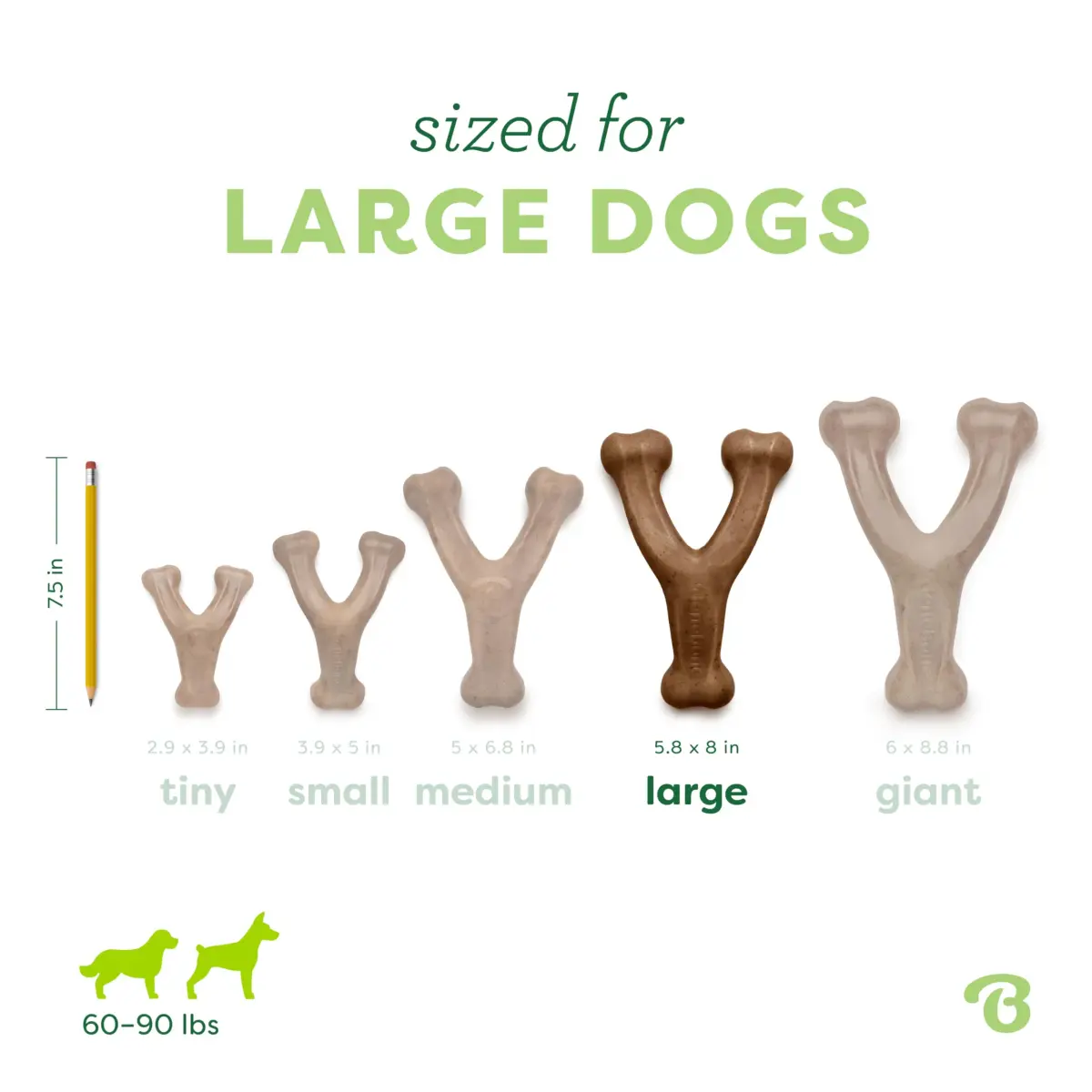 Benebone Wishbone Durable Dog Chew Toy Large Real Bacon Flavor | Tough Nylon for Aggressive Chewers - view 4