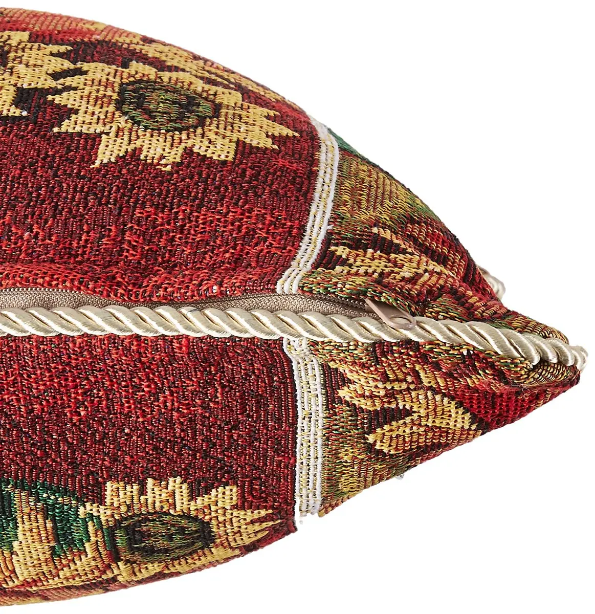 Violet Linen Fall Harvest Collection Cushion Cover | 18" x 18" Autumn Leaves & Sunflowers - view 2