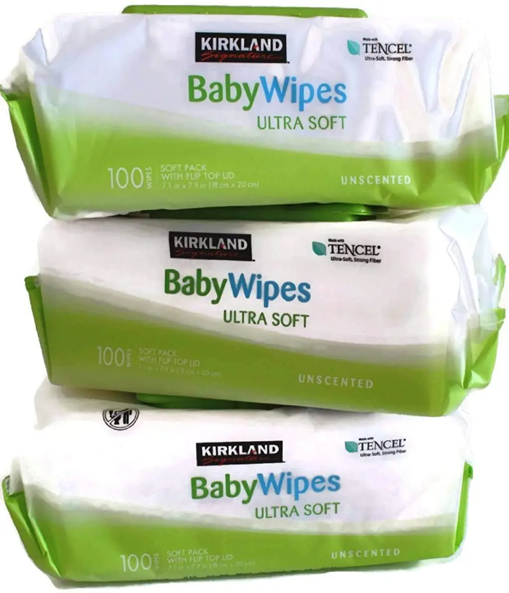 Kirkland Signature Baby Wipes, Ultra-Soft, Unscented, 600 Count (6 Packs of 100) | Hypoallergenic & Alcohol-Free - main product image
