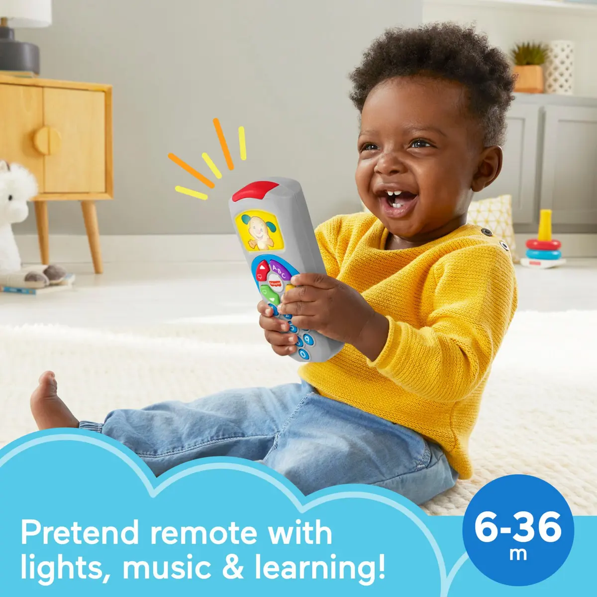 Fisher-Price Laugh & Learn Puppy's Remote Toy | 1 Count (1 Unit) | Music & Lights for Infants 6+ Months - view 3