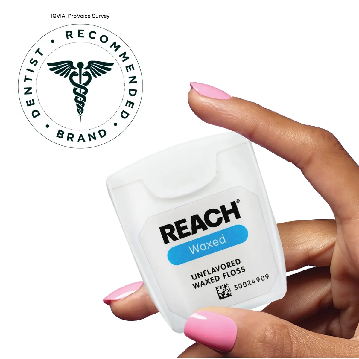 REACH Waxed Dental Floss Unflavored 990ft (165ft x 6) | Shred Resistant, PFAS-Free, Dentist Recommended - view 6