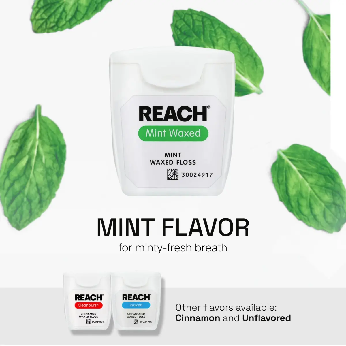 Reach Mint Waxed Dental Floss 55 yd (165 ft) | Plaque Remover, Shred Resistant, PFAS-Free - view 7