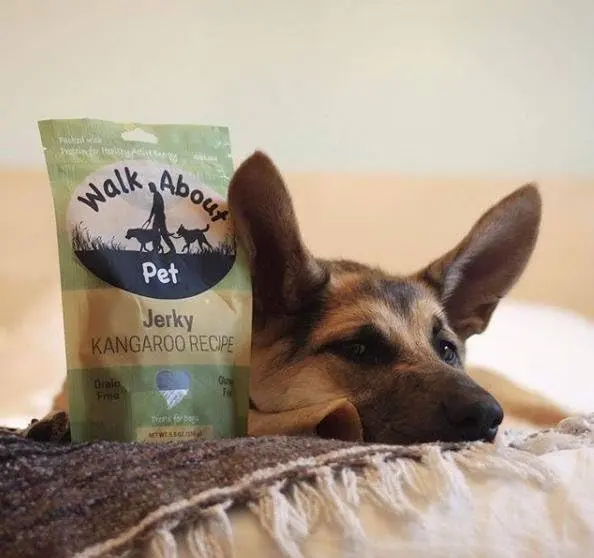 Walk About Pet Dog Jerky Treats 5.5 Oz | Grain-Free, Kangaroo Recipe, Resealable Pouch - view 5