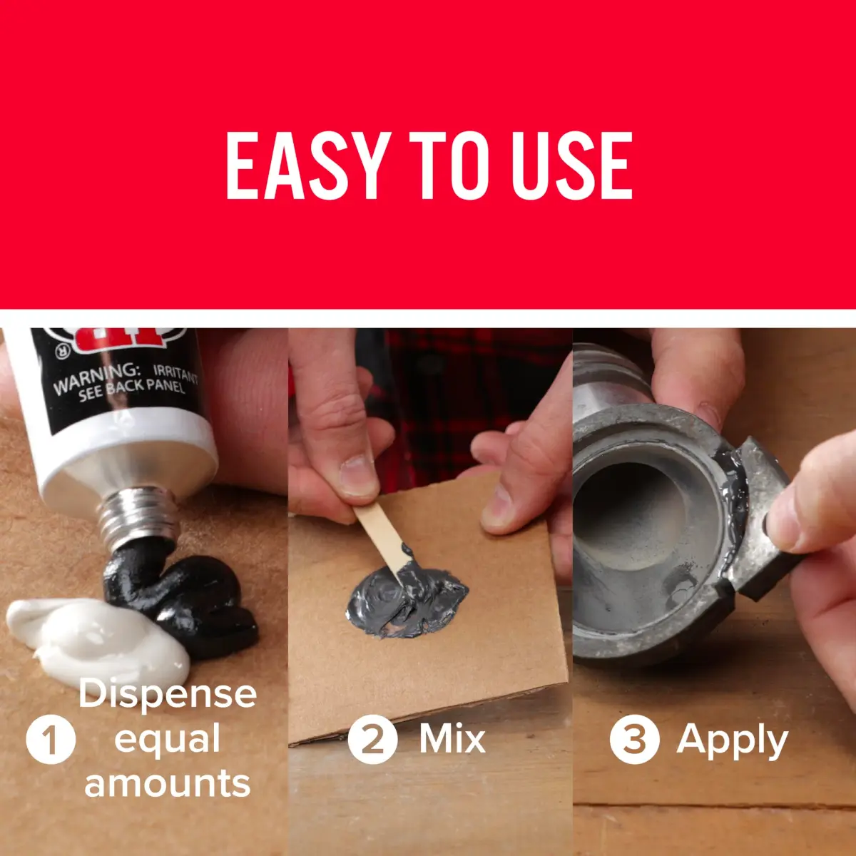J-B Weld Steel Reinforced Epoxy 295ml (10 oz) | Professional Cold Weld Adhesive for Metal, Plastic, Wood & More - view 6