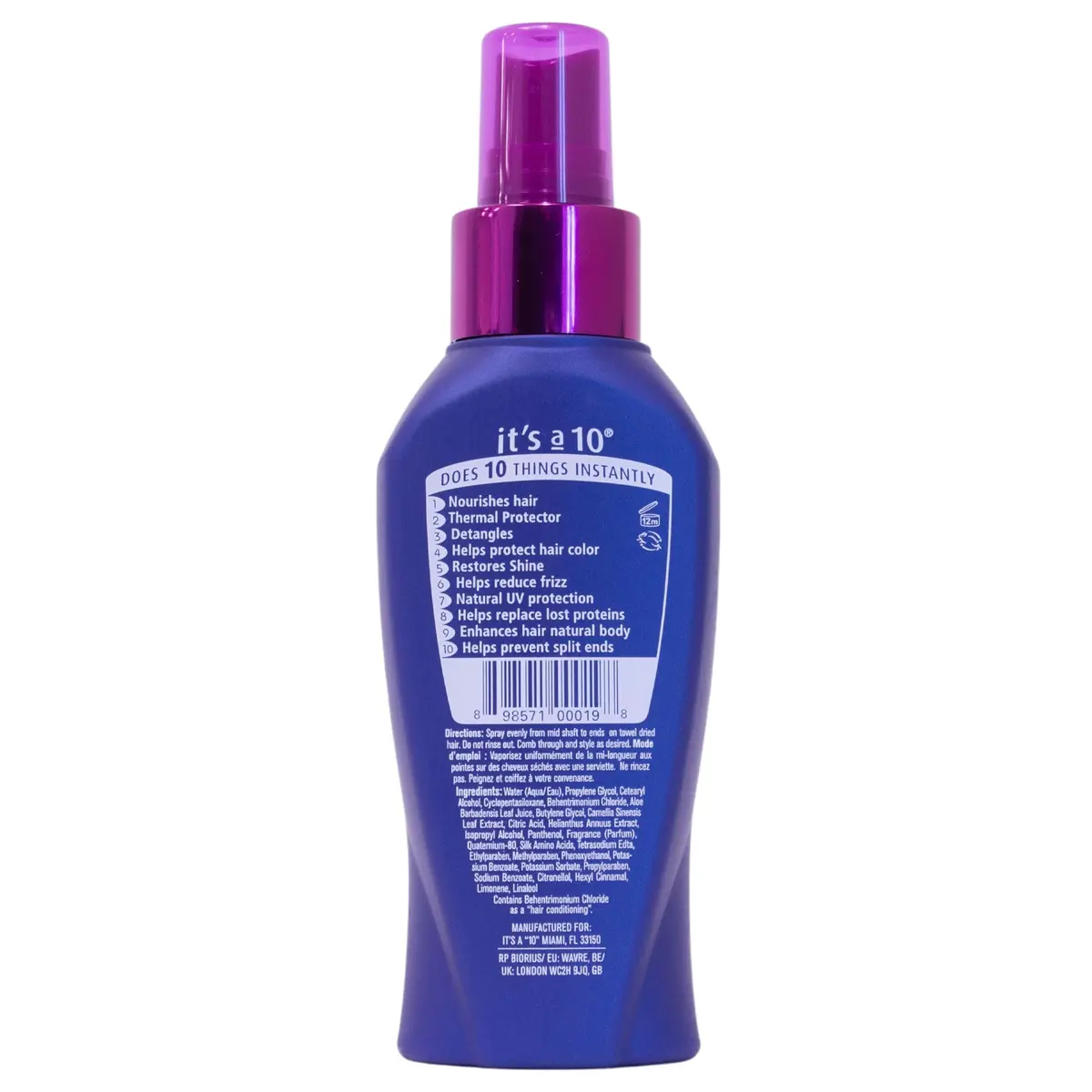 It's a 10 Miracle Leave-In Product 118ml (4 Fl Oz) | Detangles, Controls Frizz, Adds Shine - view 2