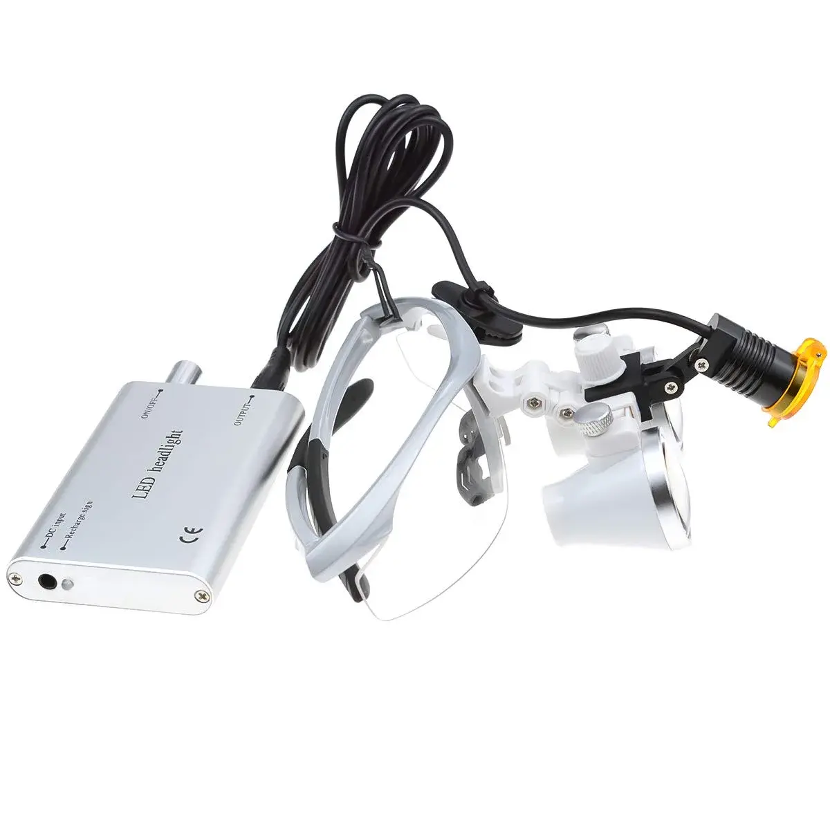 Dental Power 3.5x Magnification Loupes with LED Headlight 420mm Working Distance | Professional Dental Magnifier Set - view 6