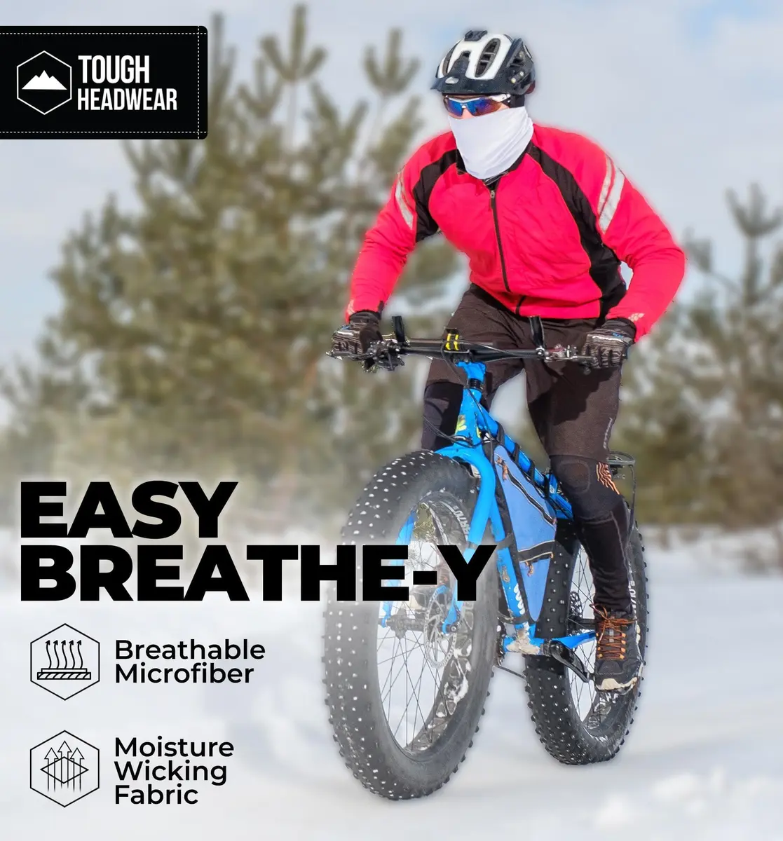 Tough Headwear Winter Neck Gaiter | Reversible Fleece Neck Warmer for Men & Women - view 4