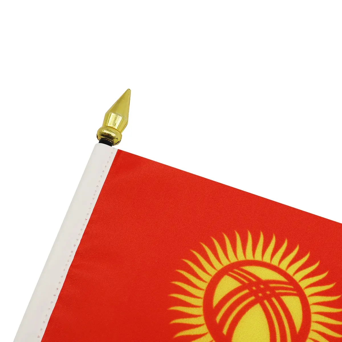 AZ FLAG Kyrgyzstan Table Flag 15x10 cm | 100D Polyester with Plastic Base for Interior Use - view 4