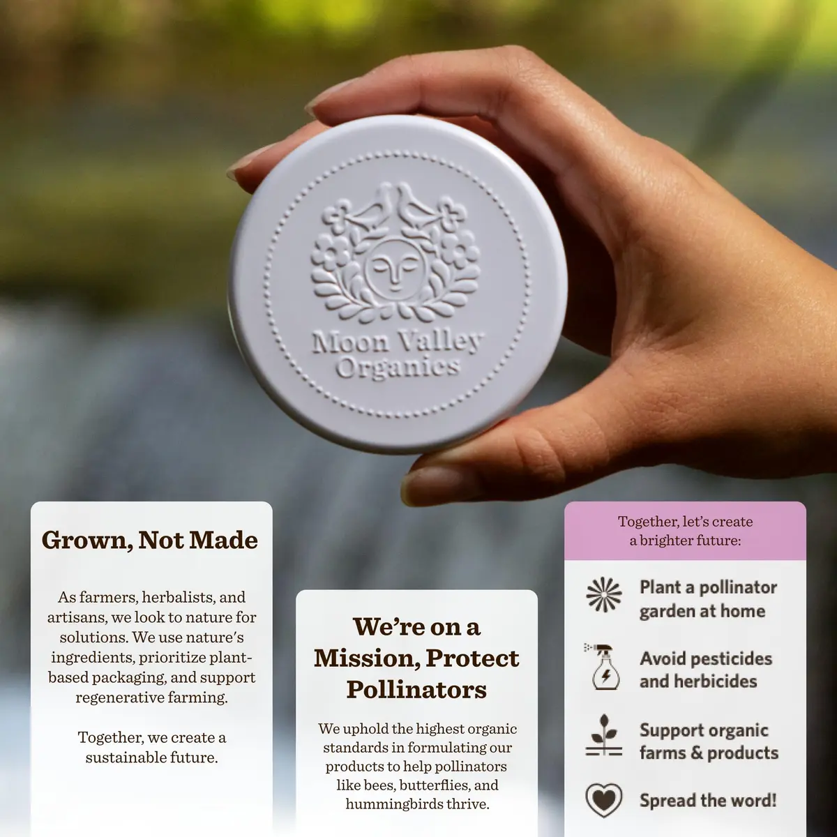 Moon Valley Organics Herbal Lotion Bar, Lavender | Soothing, Heat-Activated, Moisturizing for Dry & Sensitive Skin - view 4