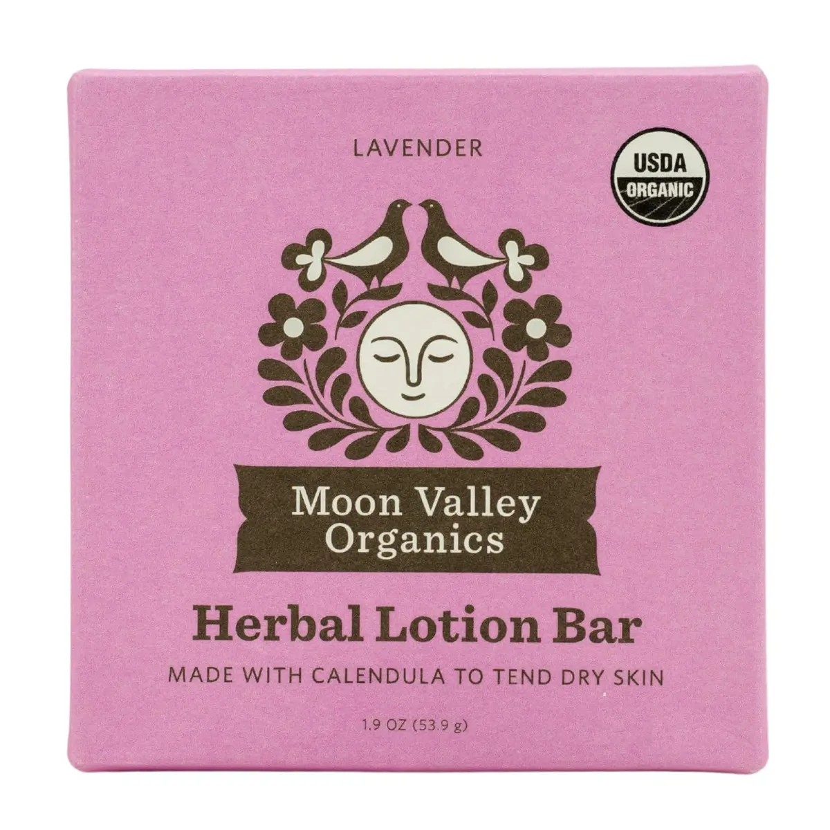 Moon Valley Organics Herbal Lotion Bar, Lavender | Soothing, Heat-Activated, Moisturizing for Dry & Sensitive Skin - main product image