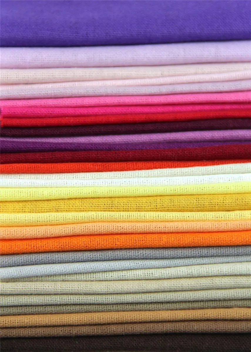 RayLineDo Linen Fabric Squares 10cm x 10cm | 50 Color Patchwork Bundle for Crafts - view 5
