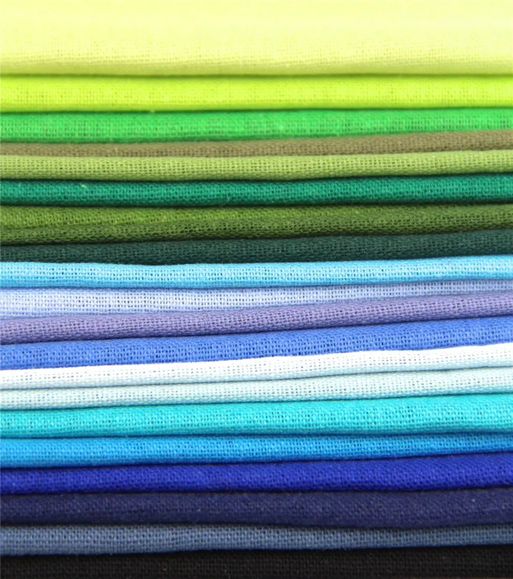 RayLineDo Linen Fabric Squares 10cm x 10cm | 50 Color Patchwork Bundle for Crafts - view 4