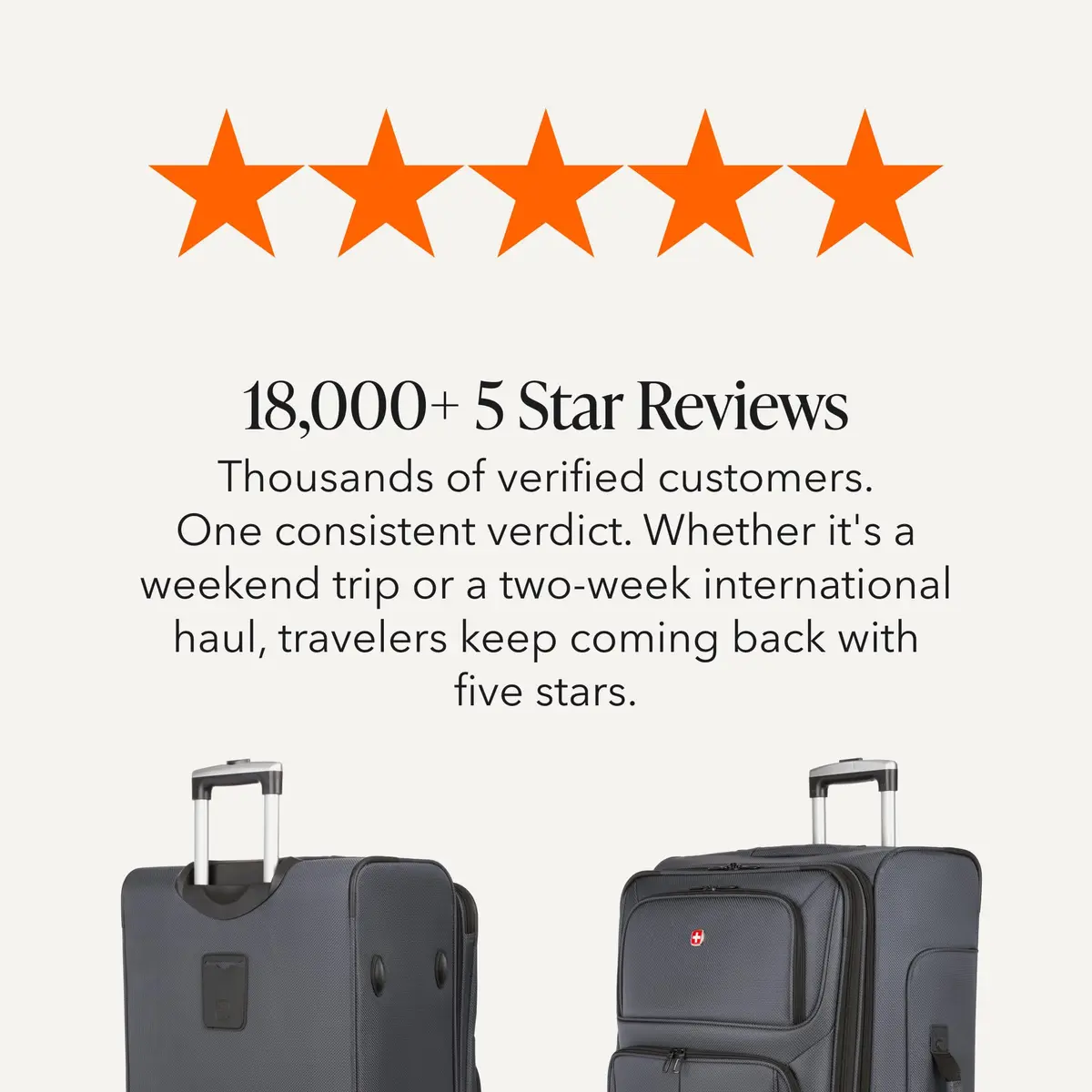 SwissGear Sion Softside Expandable Spinner Luggage Large Checked Grey | Durable Lightweight Travel Suitcase - view 9