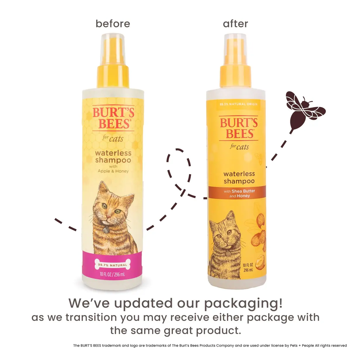 Burt's Bees for Pets Waterless Cat Shampoo Spray 296ml (10 Fl Oz) | Gentle No-Rinse Formula for Cats - view 2
