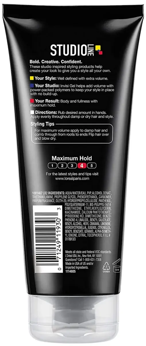 L'Oreal Paris Studio Line Invisi Gel Strong Hold 200ml (6.8 fl oz) | Maximum Hold Styling Gel - view 3