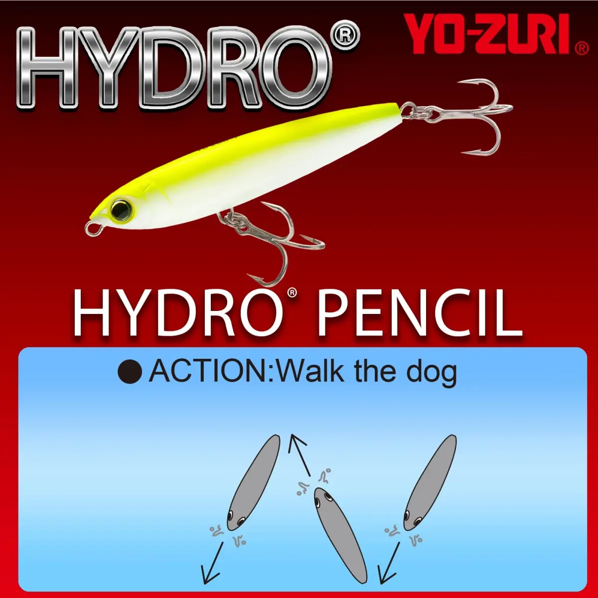 Duel Hydro Pencil Floating Lure Bronze 125mm (5") | Walk-the-Dog Action - view 3