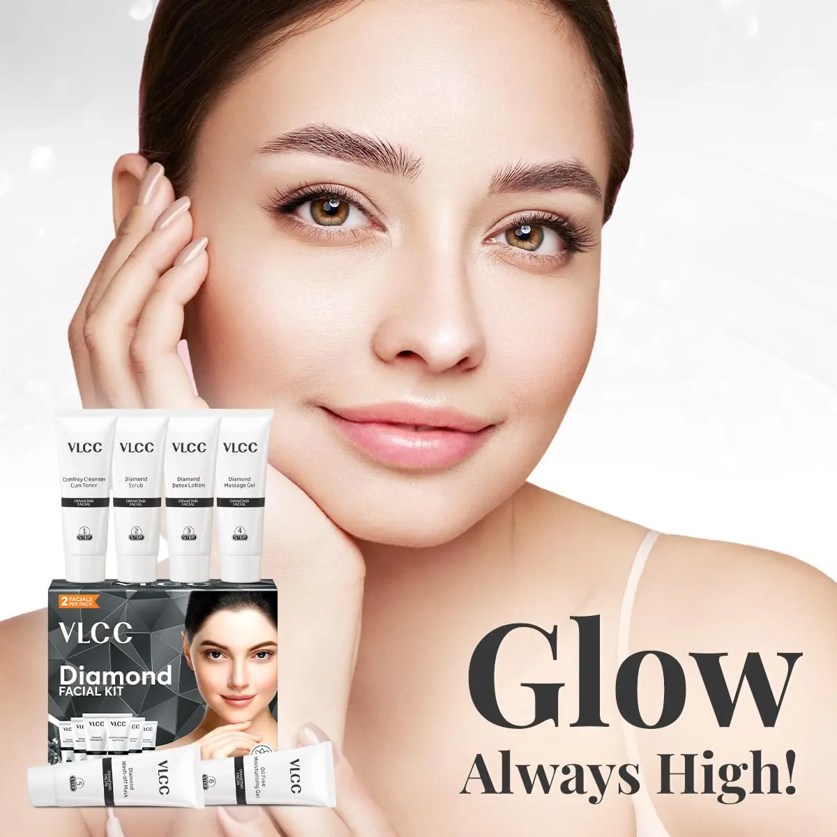 VLCC Diamond Facial Kit 60g (2.12 oz) | Single Use Home Facial Kit for Skin Polishing & Purification - view 6