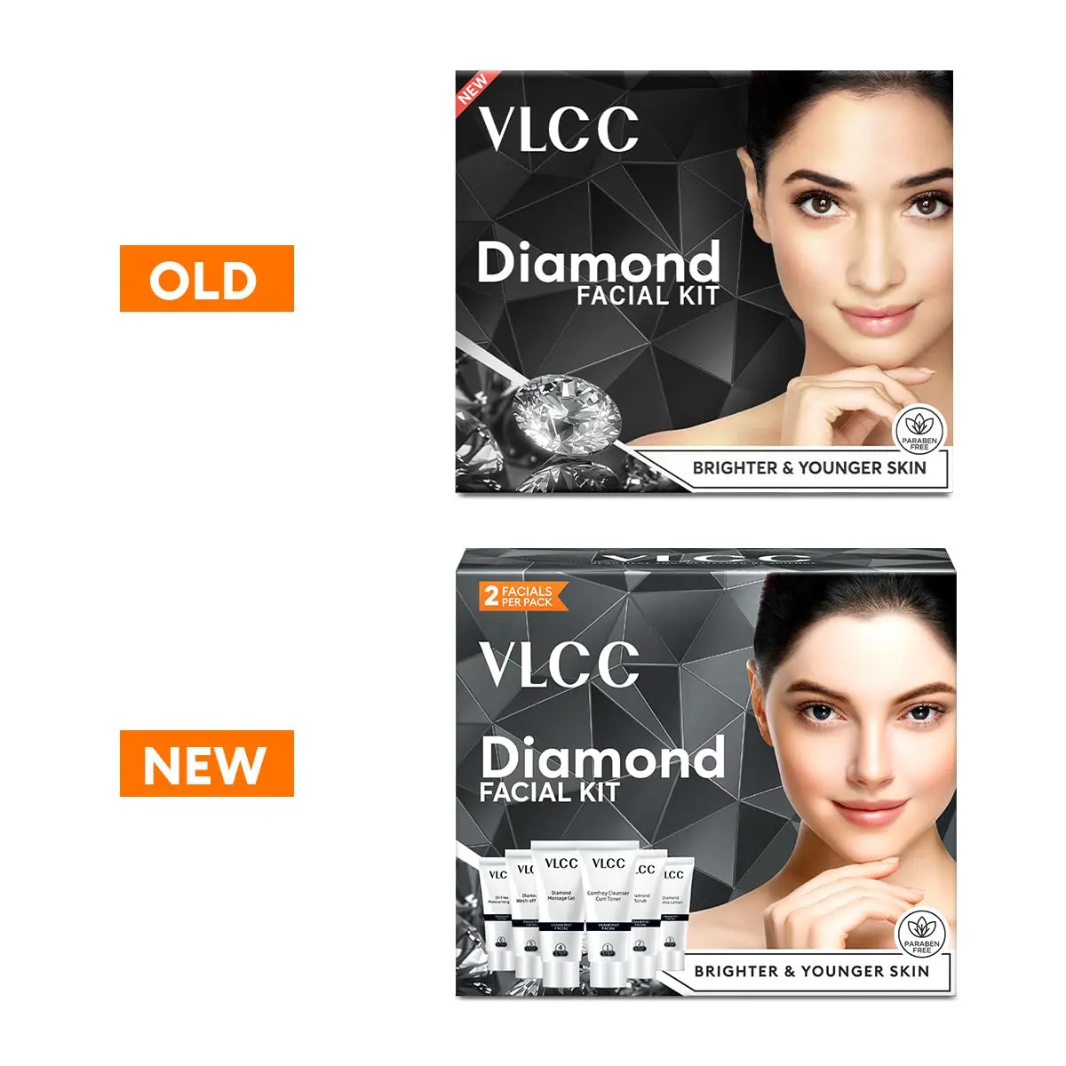 VLCC Diamond Facial Kit 60g (2.12 oz) | Single Use Home Facial Kit for Skin Polishing & Purification - view 2