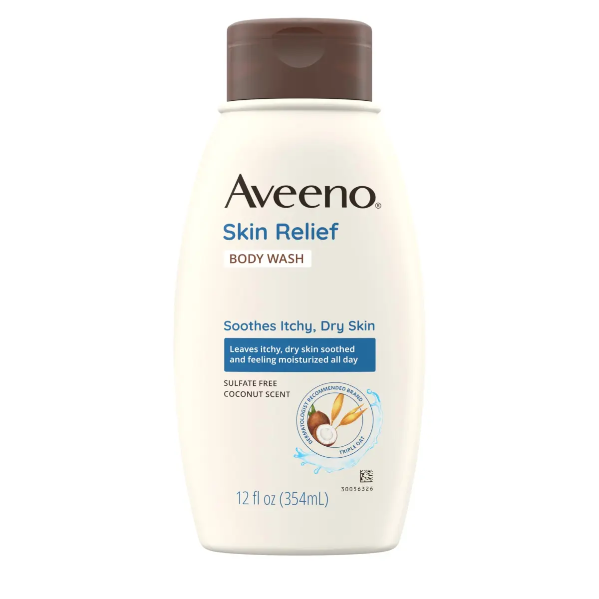Aveeno Skin Relief Body Wash with Coconut Scent & Soothing Oat 355ml (12 fl. oz) | Gentle Cleanser for Itchy, Dry, Sensitive Skin - view 4