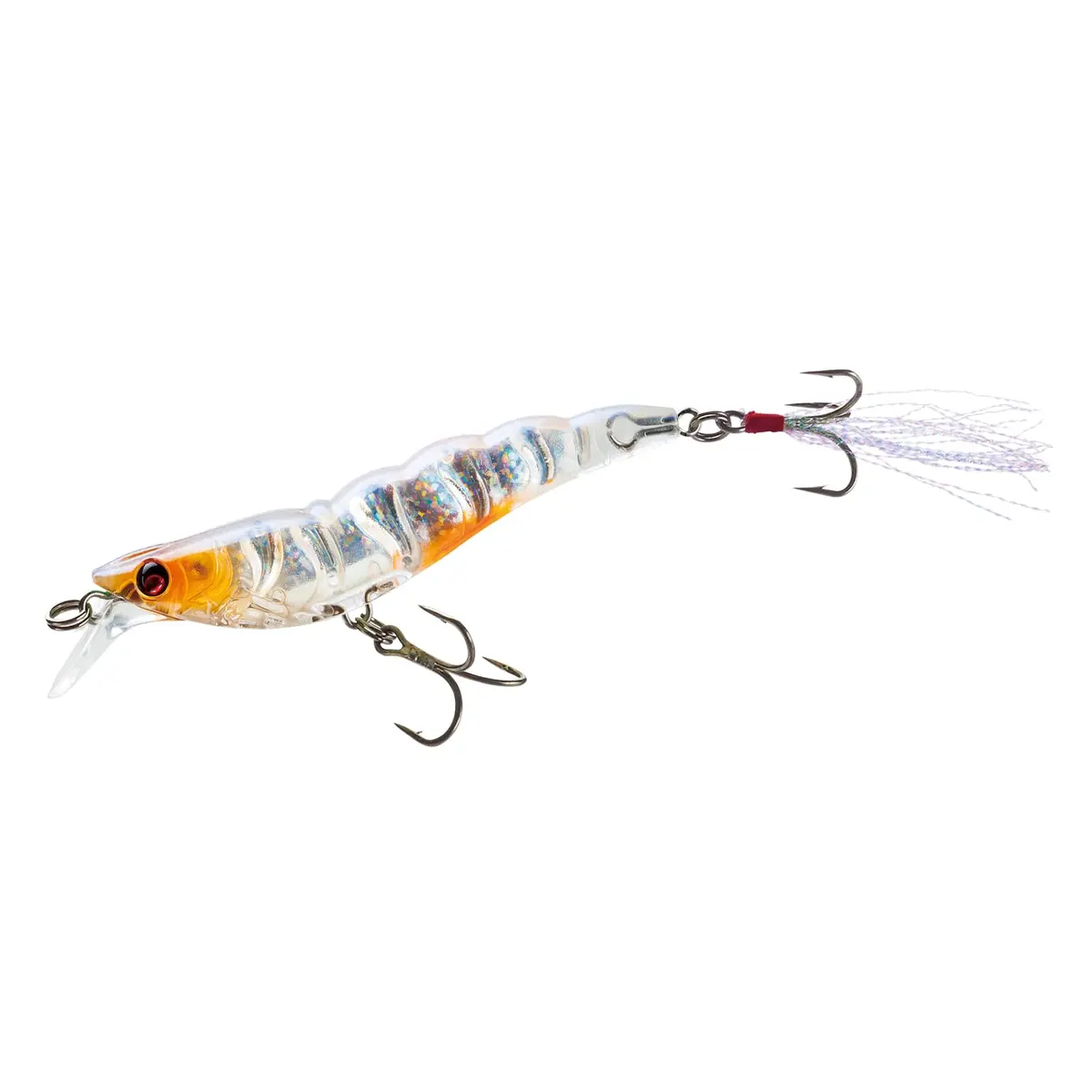Duel Yo-Zuri R1161-HTS Crystal 3D Shrimp 70mm | Slow Sinking Lure with Holographic Finish - main product image