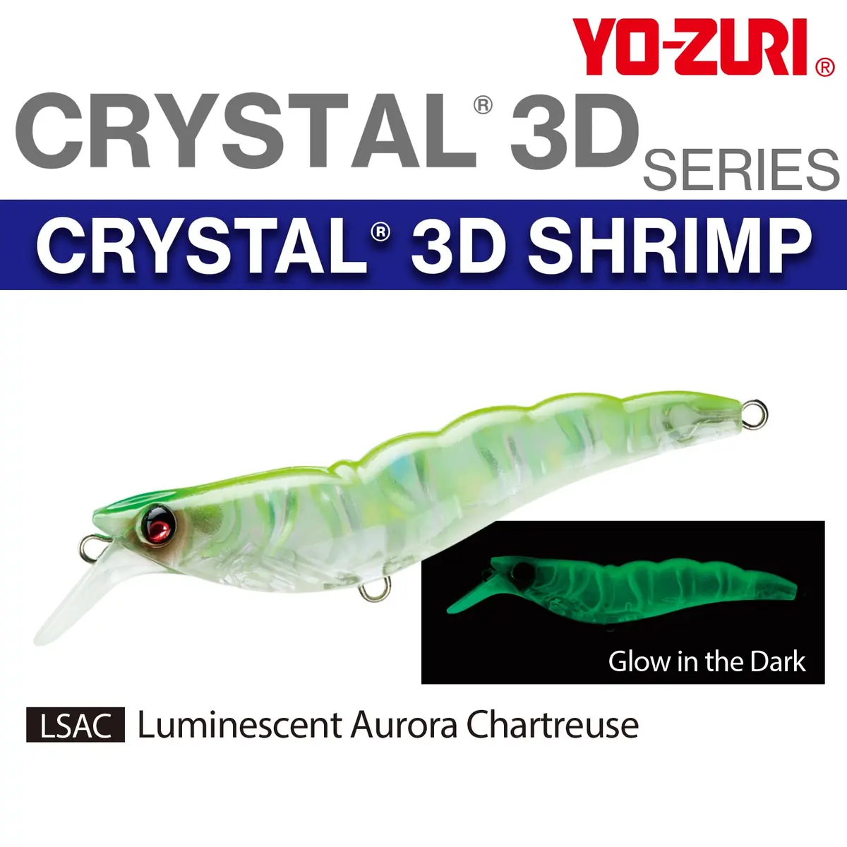 Duel Yo-Zuri R1161-HTS Crystal 3D Shrimp 70mm | Slow Sinking Lure with Holographic Finish - view 5