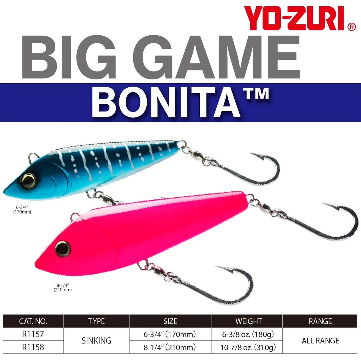 Duel Yo-Zuri Bonita Trolling Sinking Lure 170mm | Durable, Color-Changing, Deadly on Tuna & Wahoo - view 2