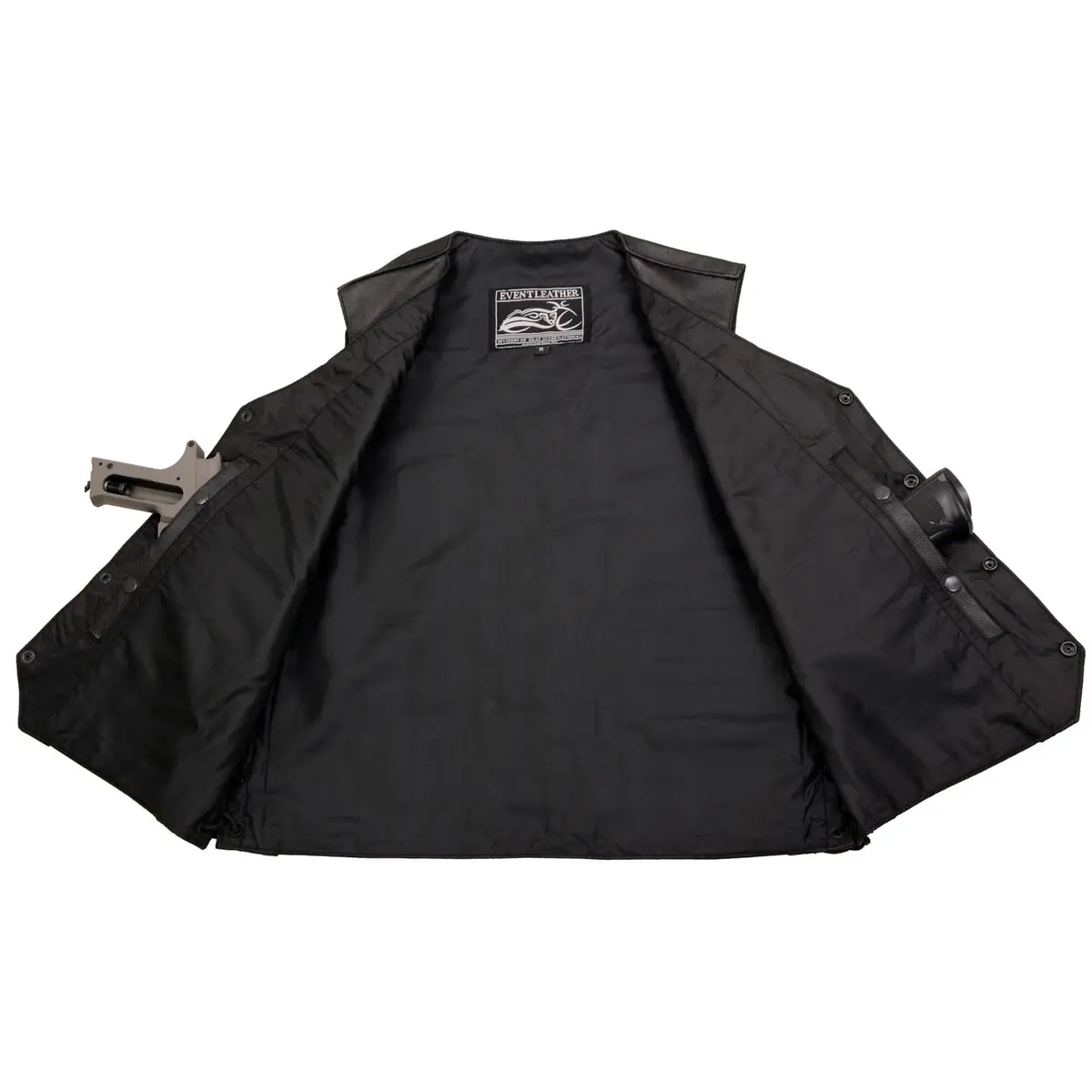 EVENT LEATHER ELM3925 Black Motorcycle Leather Vest for Men | Durable, Stylish & Protective (70-120 chars) - view 8