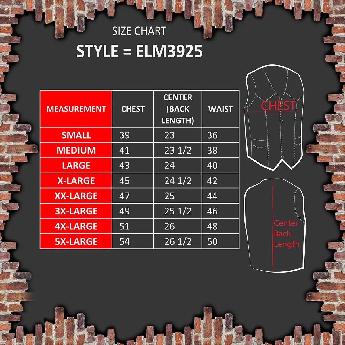 EVENT LEATHER ELM3925 Black Motorcycle Leather Vest for Men | Durable, Stylish & Protective (70-120 chars) - view 3