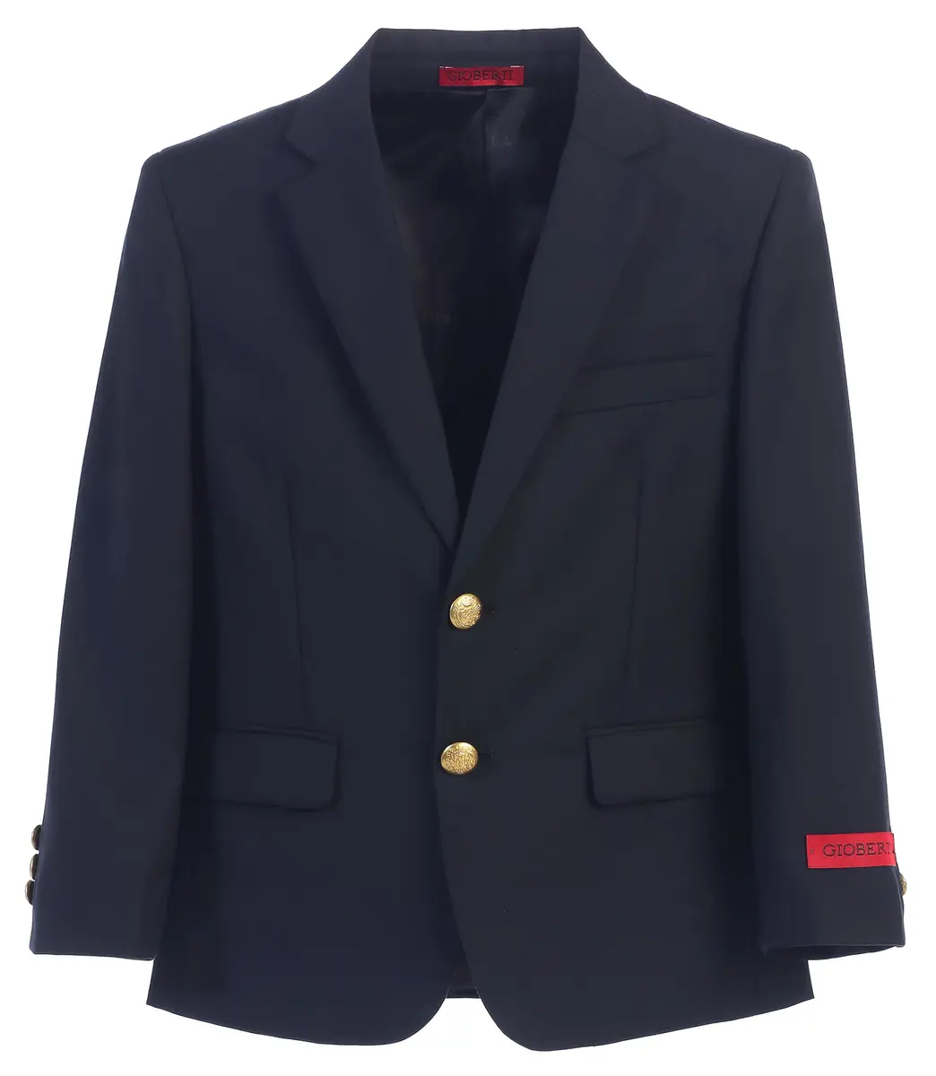 Gioberti Boys Formal Blazer Jacket, Fully Lined, Navy, Size 10 | Classic Single-Breasted Design - main product image