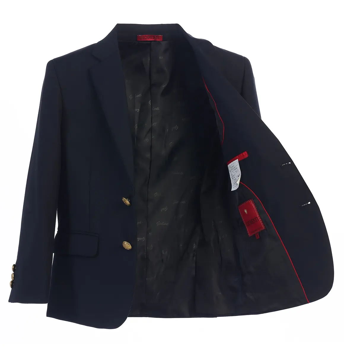 Gioberti Boys Formal Blazer Jacket, Fully Lined, Navy, Size 10 | Classic Single-Breasted Design - view 3