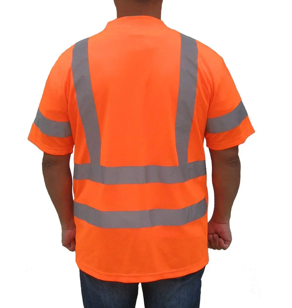 3C Products ANSI Class 3 Pocket Safety T-shirt 3m Reflective Large | High-Visibility Workwear - view 2