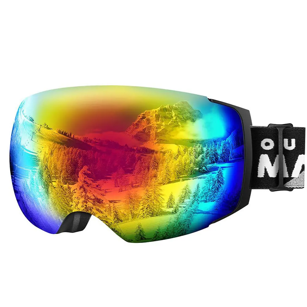 OutdoorMaster Ski Goggles PRO OTG Snow Goggles with Interchangeable Lens 19.6cm (7.7in) | Frameless Wide View - main product image