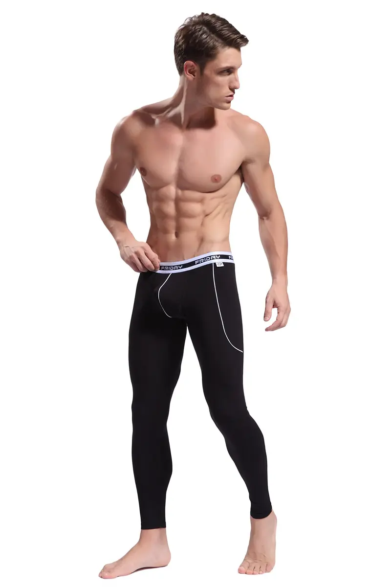 A ARCITON Men's Low Rise Leggings Long Johns Thermal Pant 30-32 in Waist | Body Contouring & Comfort (115 characters) - view 2