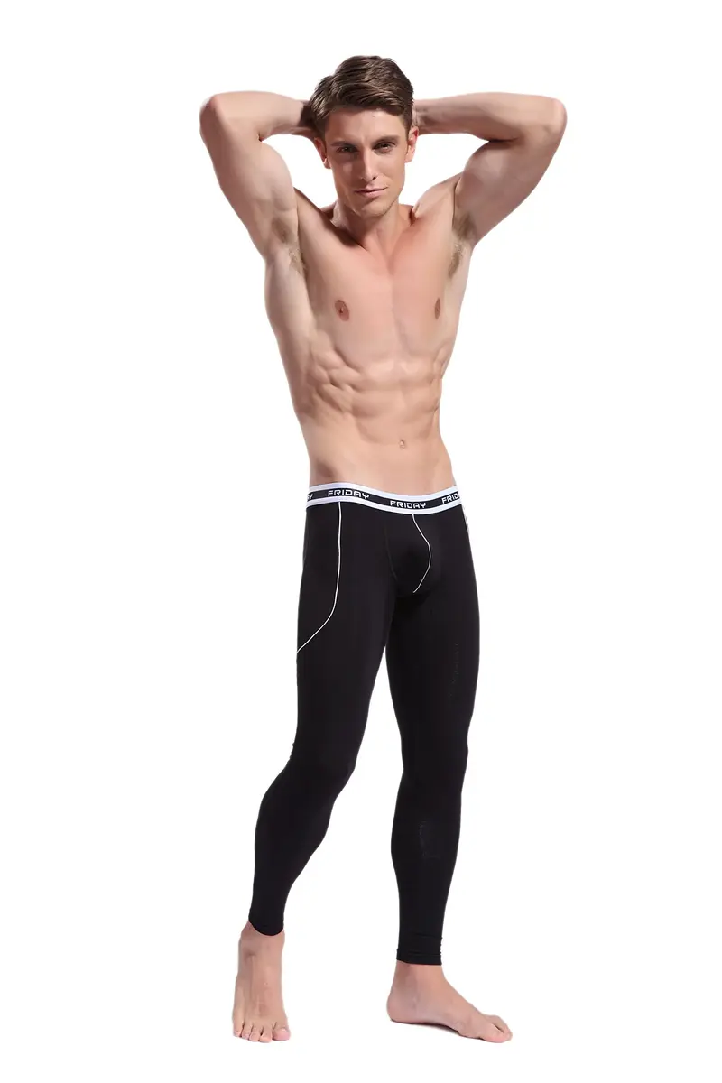 A ARCITON Men's Low Rise Leggings Long Johns Thermal Pant 30-32 in Waist | Body Contouring & Comfort (115 characters) - view 3