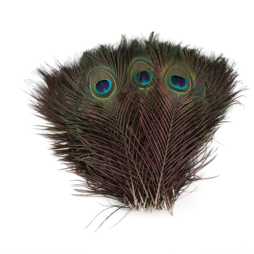 Shekyeon Natural Peacock Feathers 10-12inch | Wedding & Party Decor (110 chars) - view 3