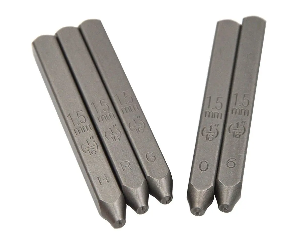 WKSTOOL Heavy Duty Steel Stamp Set 1.5mm | Professional Metal & Leather Marking Kit - view 6