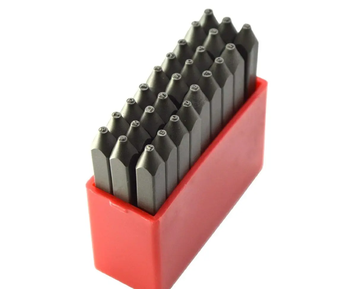 WKSTOOL Heavy Duty Steel Stamp Set 1.5mm | Professional Metal & Leather Marking Kit - view 3