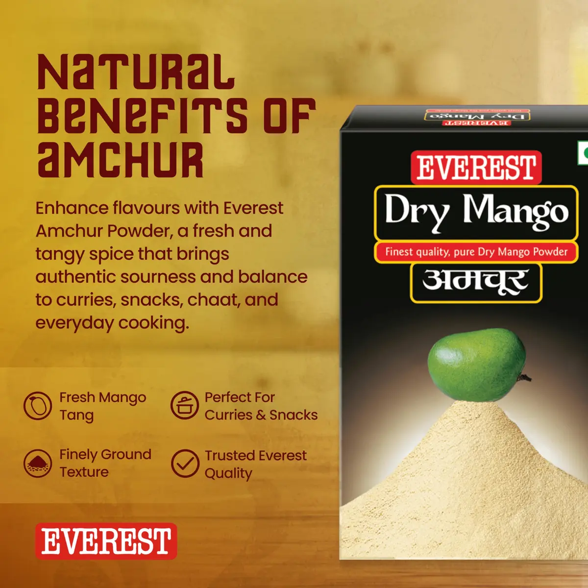 Everest Dry Mango Powder (Aamchoor) 100g | Authentic Indian Spice for Curries & Chutneys - view 5