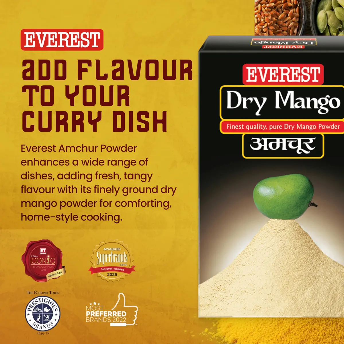 Everest Dry Mango Powder (Aamchoor) 100g | Authentic Indian Spice for Curries & Chutneys - view 2