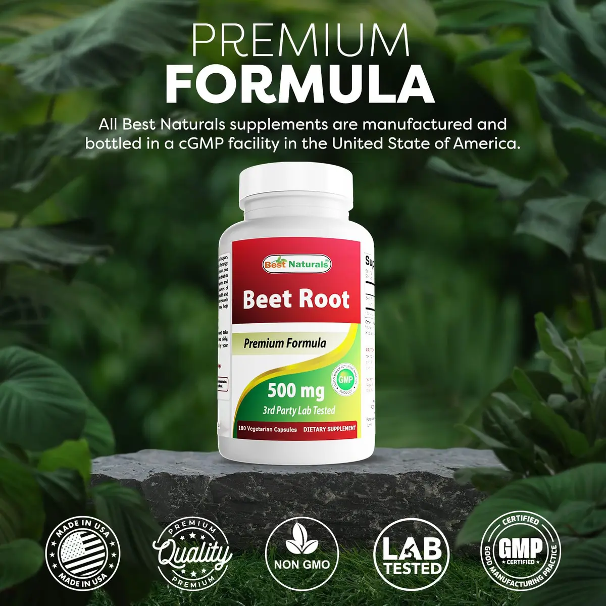 Best Naturals Beet Root Powder 500 Mg Capsules | 180 Count | Rich in Betanin & Vitamins, Supports Energy & Gut Health - view 5