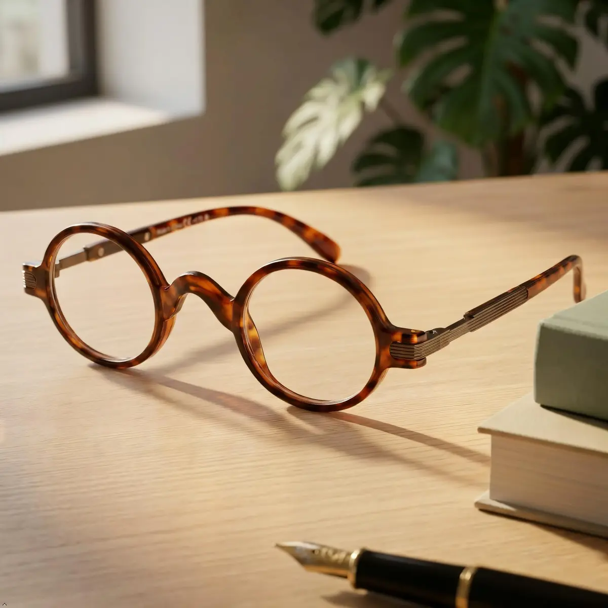 Eyekepper 1.75 Diopter Round Reading Glasses for Men & Women, Tortoise Frame | Spring Hinges, Scratch-Resistant Lenses - view 2