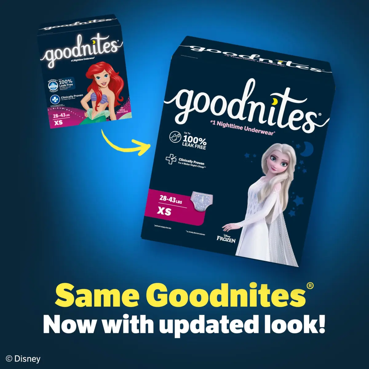 GoodNites Girls' Nighttime Bedwetting Underwear, Extra Small (28-43 lbs) · 44 Ct (2 Packs of 22) - view 3