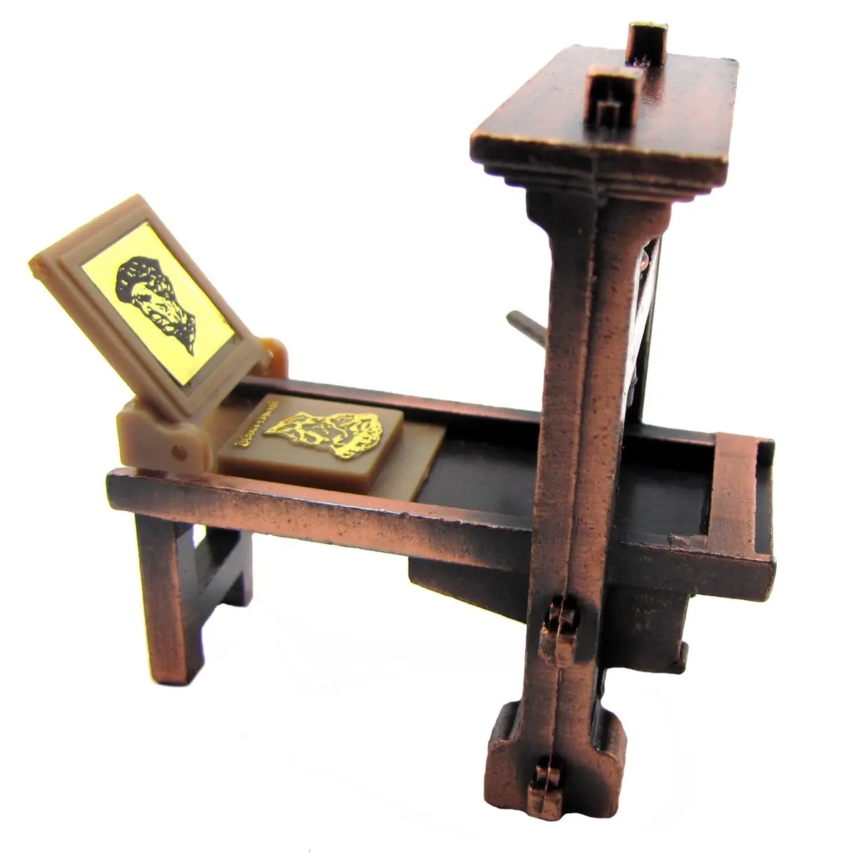 TG,LLC 1:48 Scale Metal Printing Press Die Cast Diorama Accessory Desk Pencil Sharpener | Vintage Collectible with Hidden Sharpener - main product image