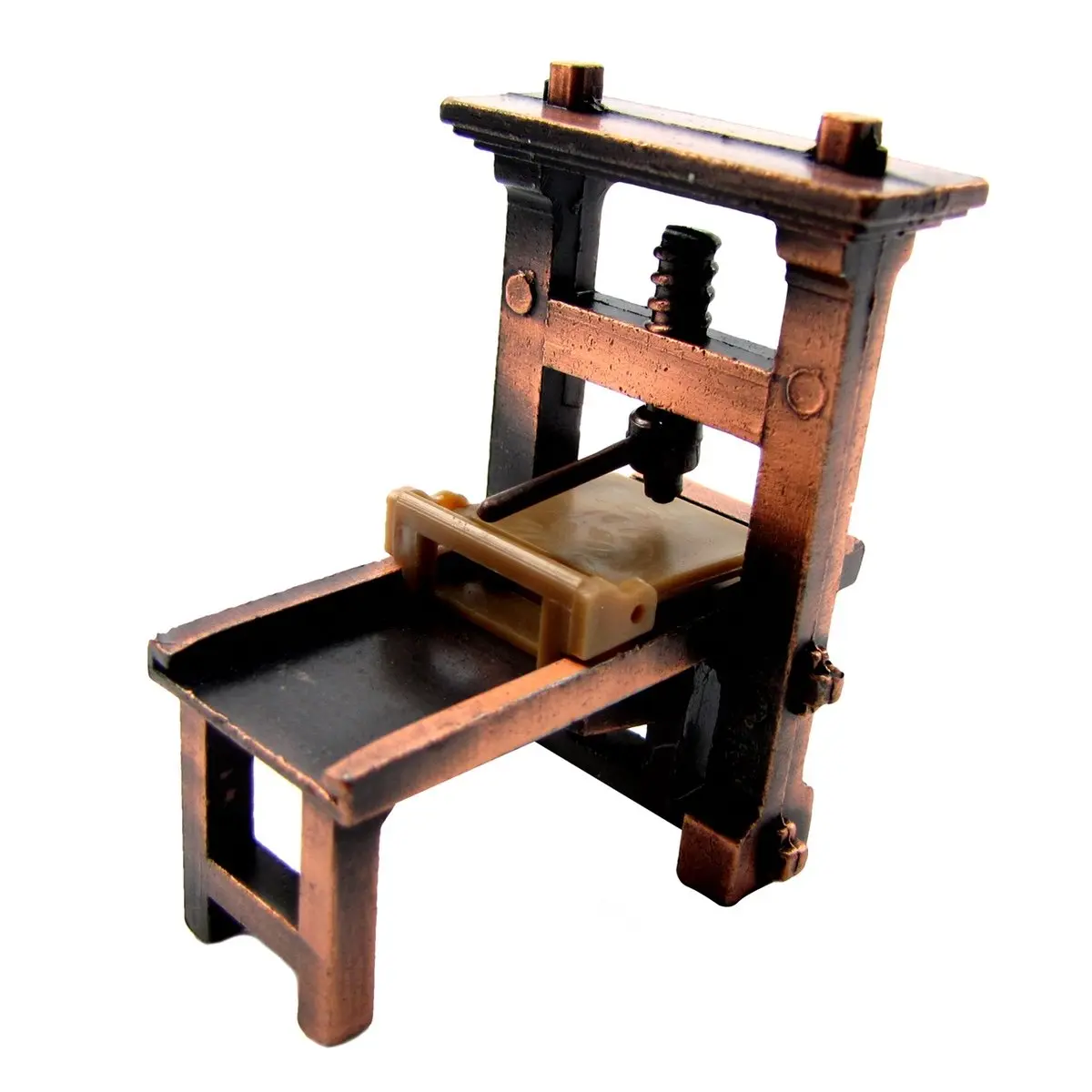 TG,LLC 1:48 Scale Metal Printing Press Die Cast Diorama Accessory Desk Pencil Sharpener | Vintage Collectible with Hidden Sharpener - view 5