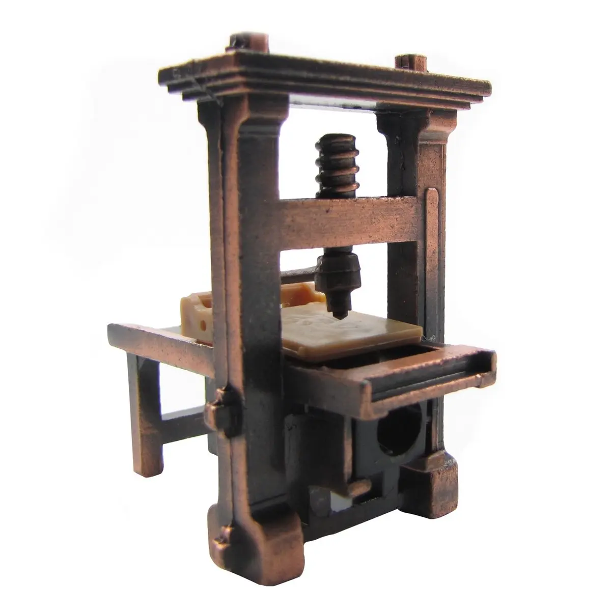 TG,LLC 1:48 Scale Metal Printing Press Die Cast Diorama Accessory Desk Pencil Sharpener | Vintage Collectible with Hidden Sharpener - view 6