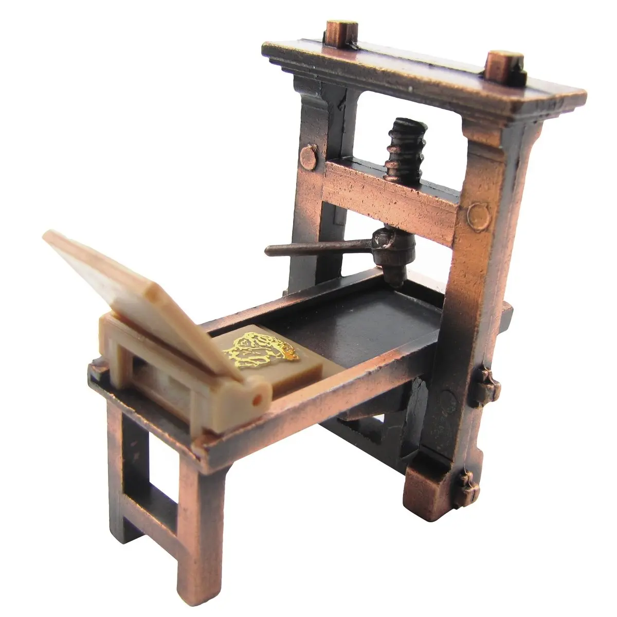 TG,LLC 1:48 Scale Metal Printing Press Die Cast Diorama Accessory Desk Pencil Sharpener | Vintage Collectible with Hidden Sharpener - view 4