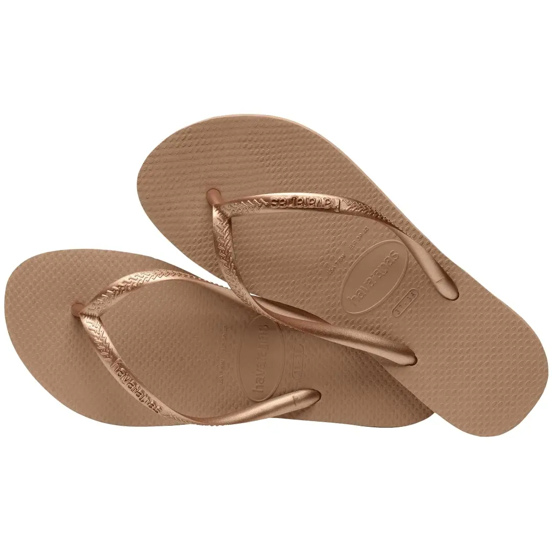 Havaianas Women's Slim Sandal, Rose Gold, 37/38 BR (7-8 M US) | Minimalist & Durable Rubber Flip Flop - view 6