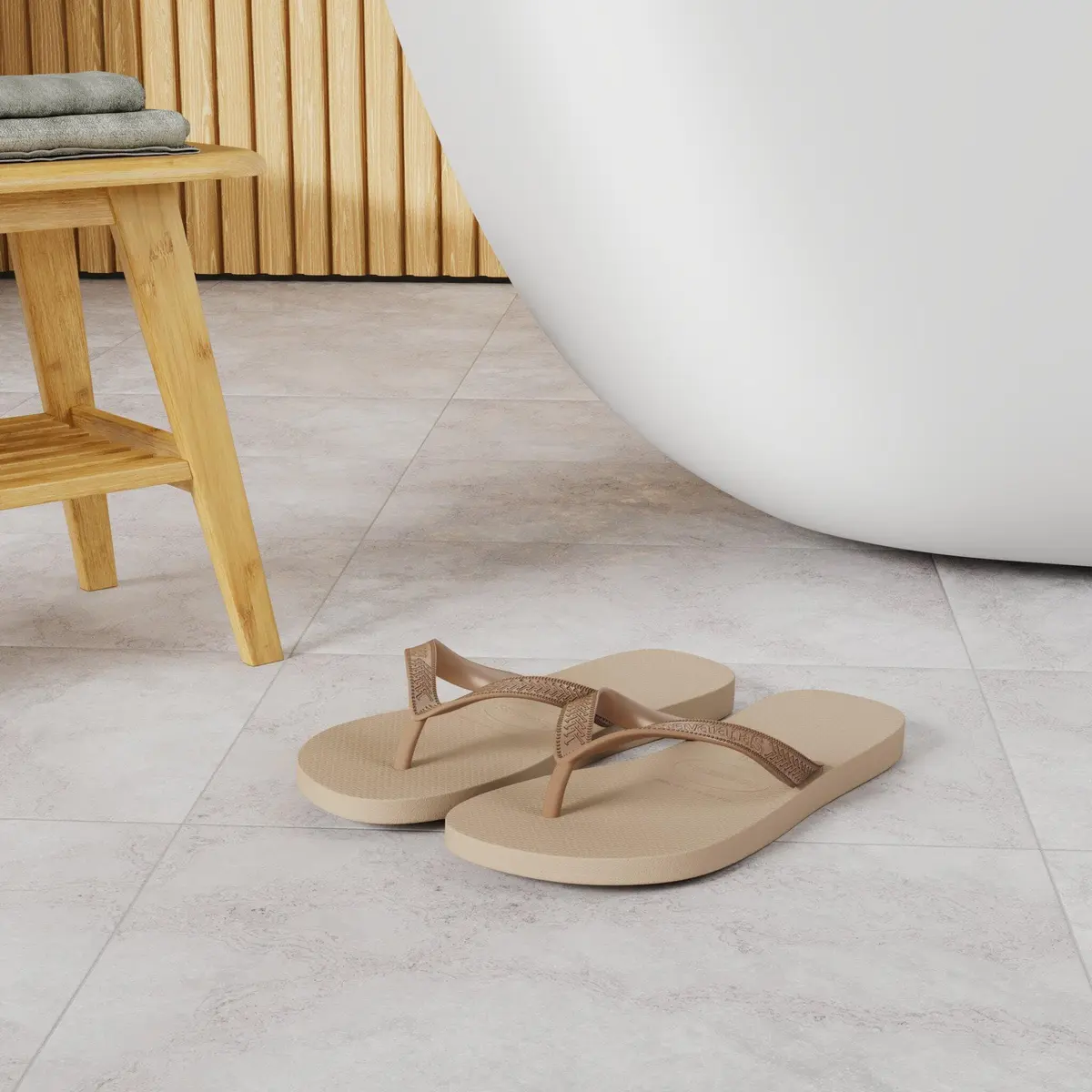 Havaianas Women's Slim Sandal, Rose Gold, 37/38 BR (7-8 M US) | Minimalist & Durable Rubber Flip Flop - view 3
