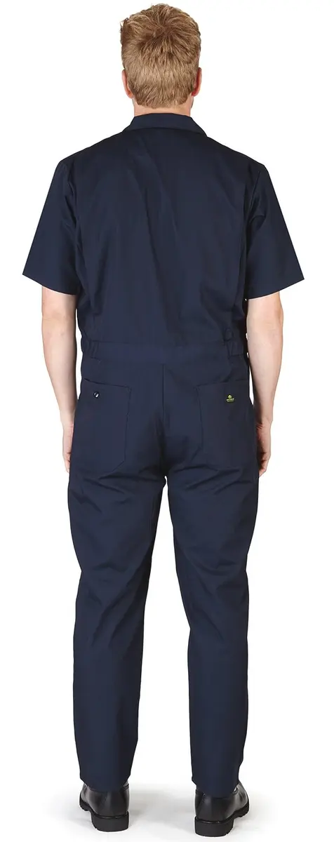 NATURAL WORKWEAR Mens Tall Short Sleeve Coverall Navy | Stain & Wrinkle Resistant Fit - view 2